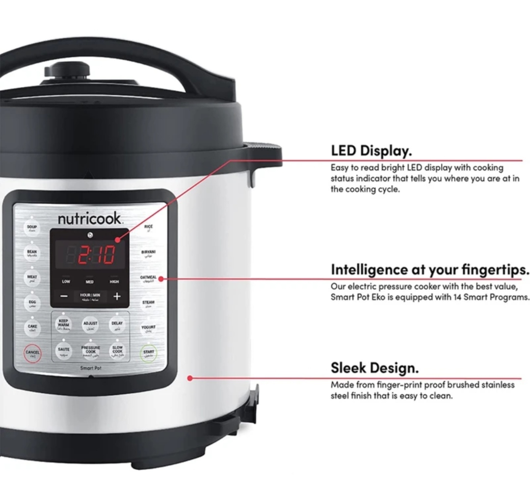 مولتی کوکر نوتریکوک مدل NC-SPEK6 ظرفیت ۶ لیتر استیل ضد زنگ مشخصات - Image 2